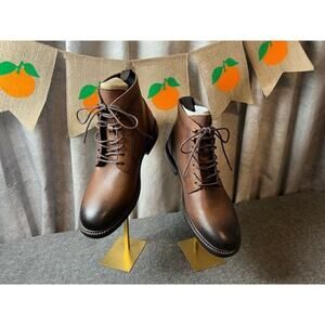 Nordstrom Ortholite Brown Leather Lace-Up Boots Size : 10.5M